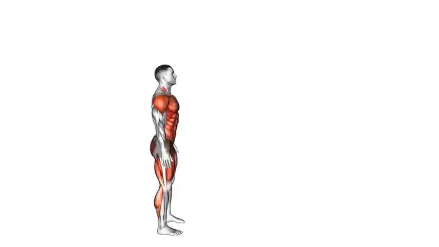 تصویر یک ورزشکار در حال اجرای حرکت پرش طول بر روی چمن