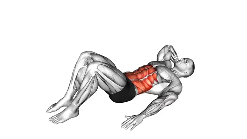 آموزش تصویری حرکت کرانچ پهلو متناوب برای تقویت عضلات مورب شکم