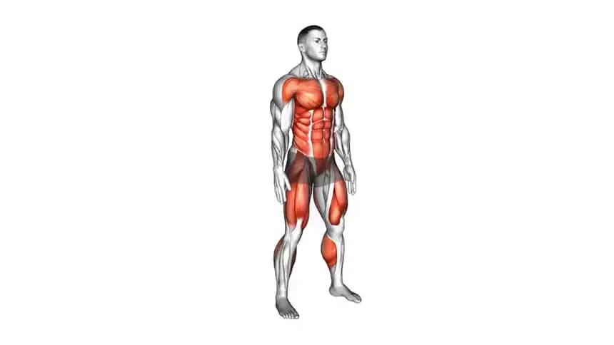 آموزش تصویری حرکت برپی اسکات (Burpee Squat) از حالت ایستاده تا پرش