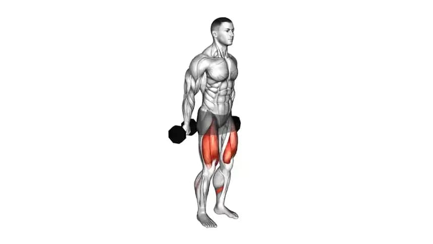 نحوه اجرای صحیح حرکت هاک اسکات با دمبل برای تقویت عضلات ران