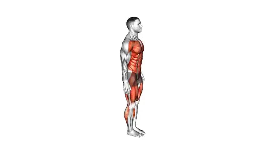 تصویر یک ورزشکار در حال اجرای حرکت پلیومتریک دویدن و افتادن روی چمن