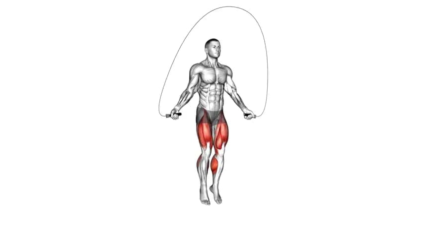 مردی در حال انجام تمرین طناب زدن دوگانه (Double Unders) در باشگاه