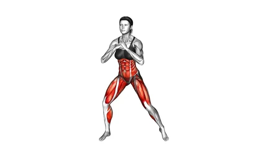 زن در حال انجام حرکت اسکات یو با فرم صحیح